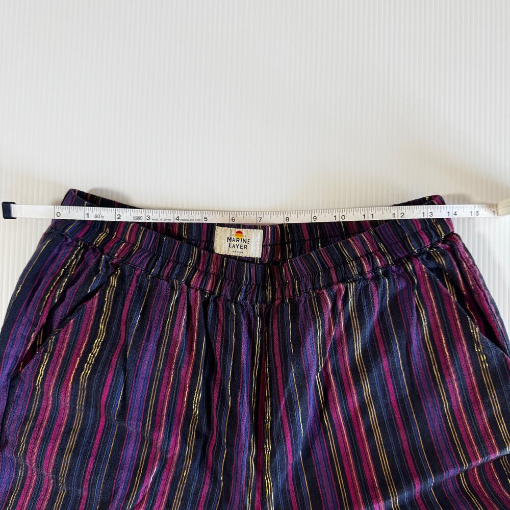 Marine Layer Allison Pant Medium Metallic Futuristic Glam Statement Festival - Picture 6 of 16